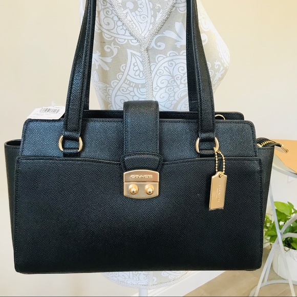 COACH ❤️ NWT Carryall Handbag NEW!! Black - Picture 1 of 8